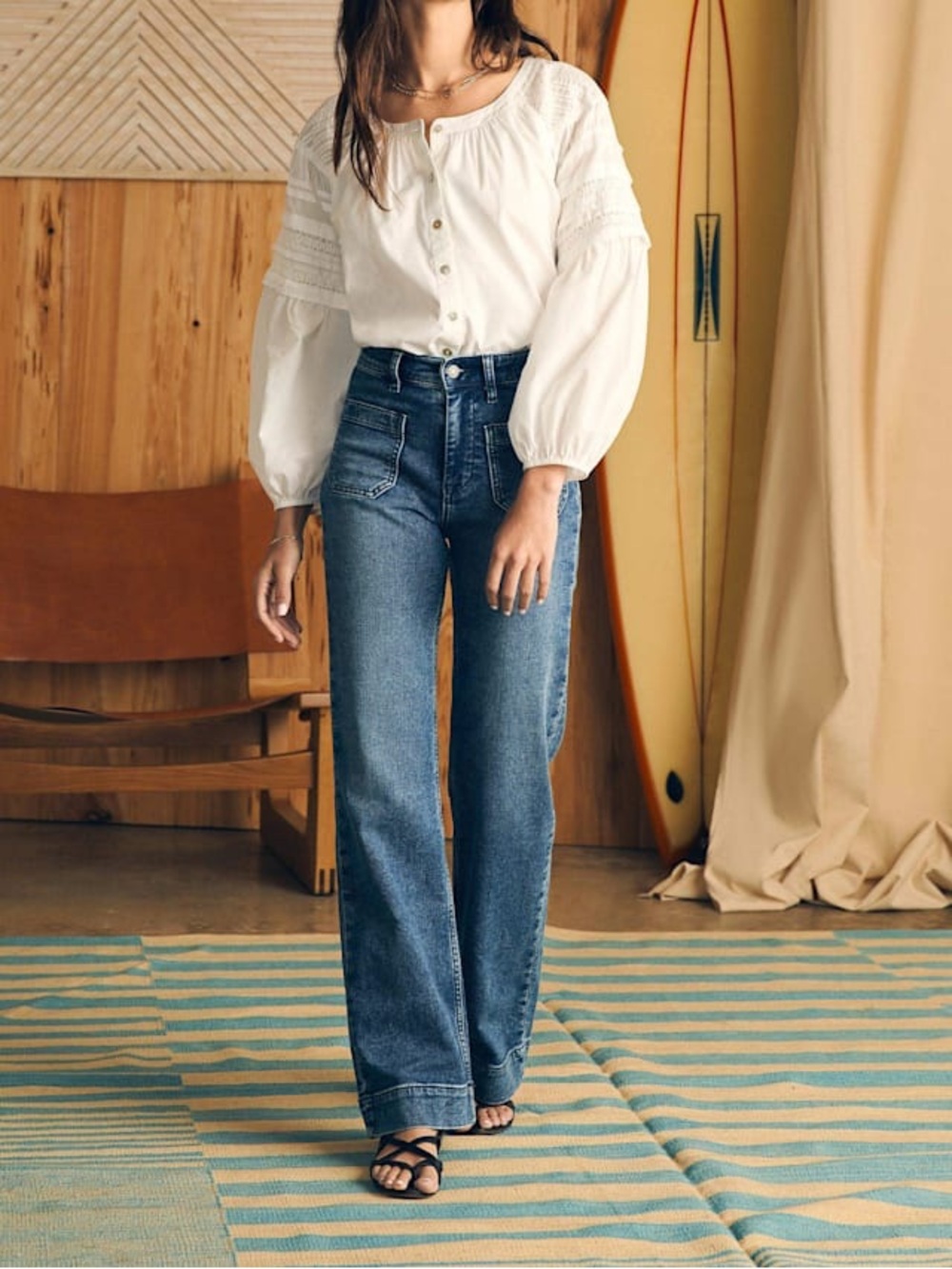 Faherty Enna Organic Cotton Blouse - Picture 2 of 6